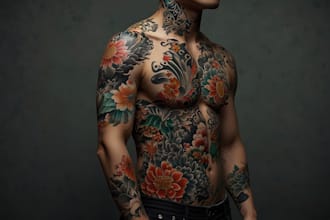 design a tattoo design in japanese style