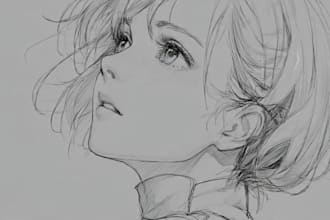 draw rough sketch anime style