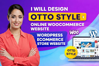 design otto style online woocommerce website wordpress ecommerce store website