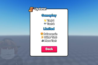 do roblox UI, gui, interface for your game