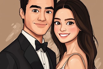 make couple portrait illustration
