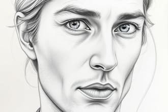 illustrate a marvelous pencil or charcoal portrait drawings