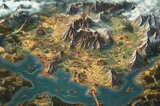 do fantasy map illustration for map