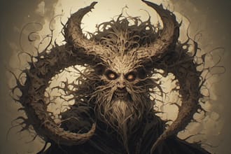 make a fantasy horro ,horror character and concept art