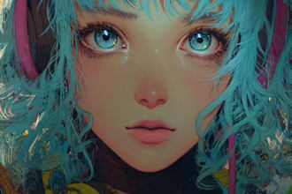 draw anime and game style character for you