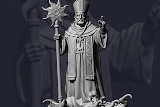 sculpt 3d miniature, warhammer 3d figurine tabletop dnd 3d model for 3d printing