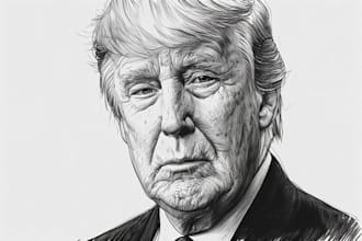 draw a wsj style hedcut portrait