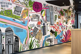 design modern graffiti illustration and street art logo style