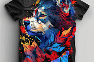 create a custom illustrated t shirt design for you