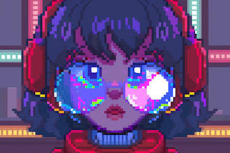 make a avatar or a portrait in pixel art for you