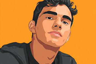draw amazing vector cartoon portrait