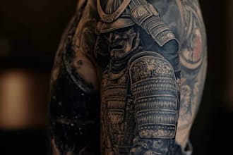 make a japanese tattoo art for unique ink