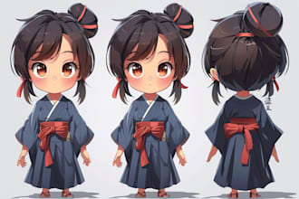 create cute anime chibi for you