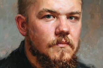 create real hand made oil painting portrait on canvas