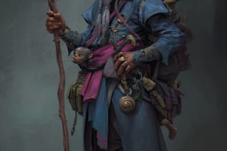 draw a game art, illustration, environment or concept art