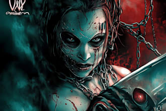 unique fantasy horror and fantasy horror character art