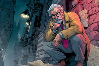 design comic book characters and illustrate comic panels