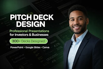 design investor pitch deck and film pitch deck for funding