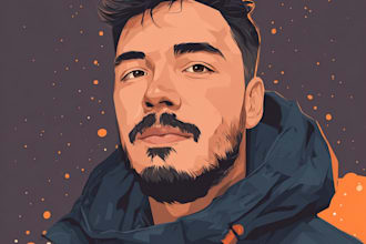 draw amazing vector cartoon portrait