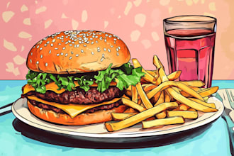 do food and drink illustration