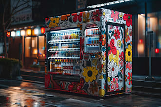 design vending machine wrap design and car wraps