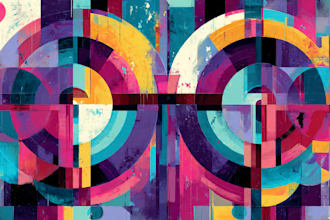 create modern abstract digital art paintings