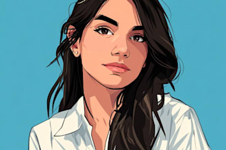 draw portrait cartoon vector