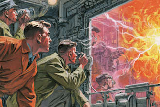 create vintage comic, horror and sci fi art