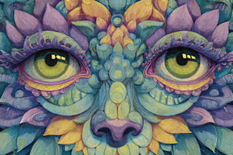create illustration in semi surreal or airbrush style