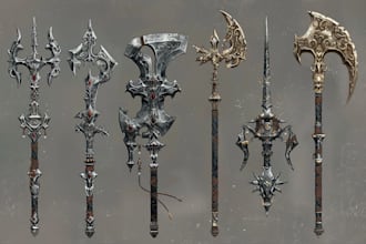 create unique fantasy weapon designs and citems