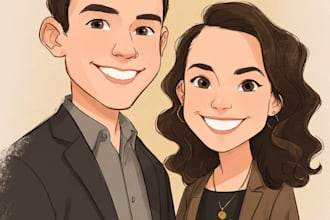 make family or couple caricature