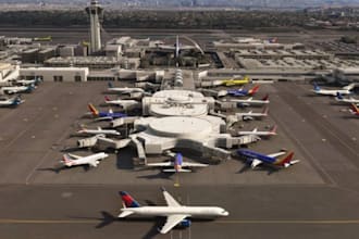 create 3d airport design, terminal, runway layout, msfs with realistic rendering