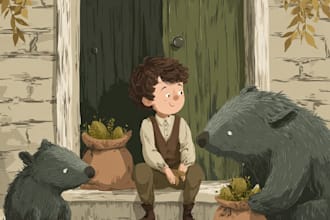create childrens story book illustrations