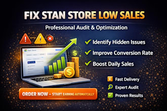 audit stan store increase stanstore fix low sales issues fast