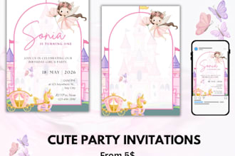 create fun and colorful birthday invites for kids