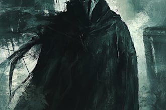 draw horror art and fantasy horror character