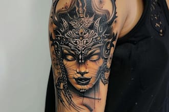 unique realistic tattoo design