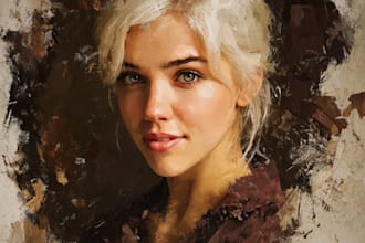 digital portrait painting, oil painting style , portrait