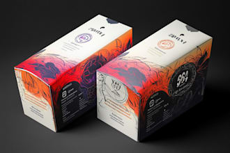 create modern packaging illustration design