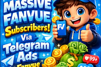 gain massive fanvue subscriber via telegram ads fanvue promotion fanvue chatter