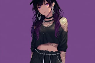 draw custom anime art of your oc, character, and fanart