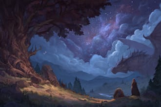 create a fantasy illustration