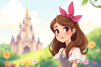 turn yourself a disney cartoon portrait art