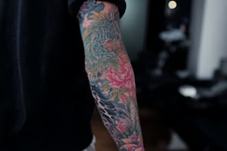 create a tattoo design of tattoo sleeve
