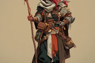 draw a custom fantasy character illustration