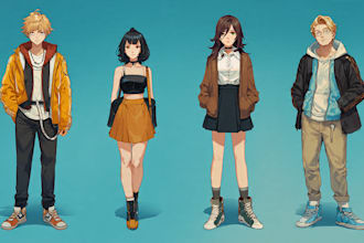 draw you as anime character style