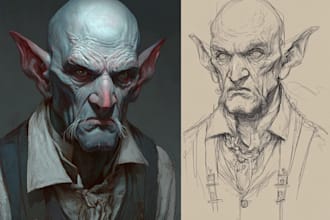 design creepy fantasy horror characters