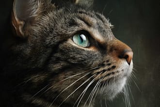 do a custom pet portrait , cat portrait
