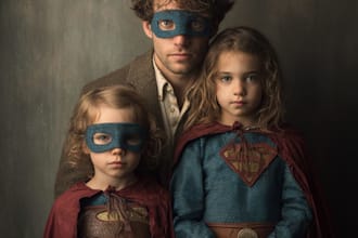 a family superhero portraits for you