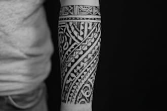 design a polynesian maori tribal tattoo